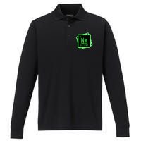 Neon Element Chemistry Periodic Table Science Nerd Performance Long Sleeve Polo