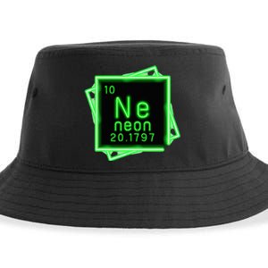 Neon Element Chemistry Periodic Table Science Nerd Sustainable Bucket Hat