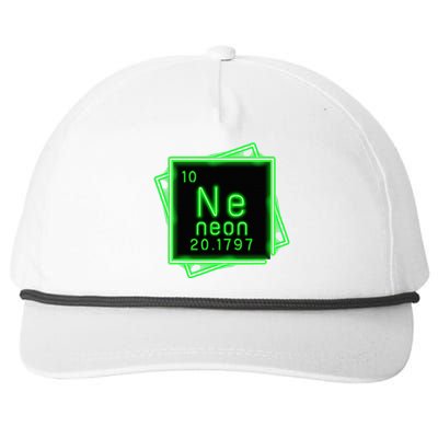 Neon Element Chemistry Periodic Table Science Nerd Snapback Five-Panel Rope Hat