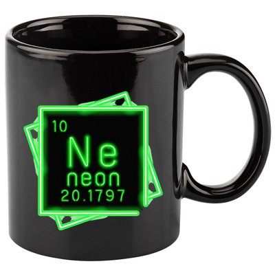 Neon Element Chemistry Periodic Table Science Nerd 11oz C Handle Ceramic Mug
