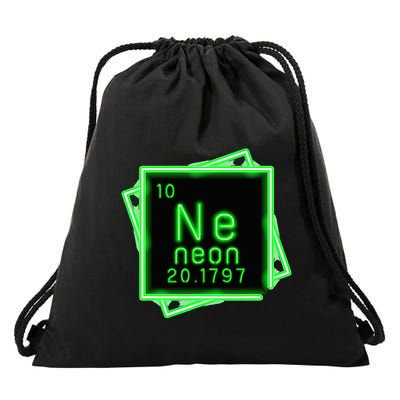 Neon Element Chemistry Periodic Table Science Nerd Drawstring Bag