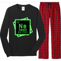 Neon Element Chemistry Periodic Table Science Nerd Long Sleeve Pajama Set