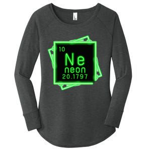 Neon Element Chemistry Periodic Table Science Nerd Women's Perfect Tri Tunic Long Sleeve Shirt