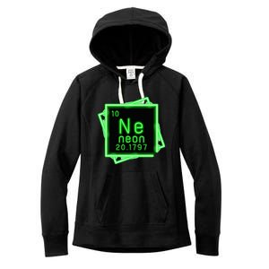 Neon Element Chemistry Periodic Table Science Nerd Women's Fleece Hoodie