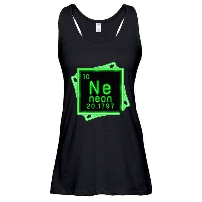 Neon Element Chemistry Periodic Table Science Nerd Ladies Essential Flowy Tank