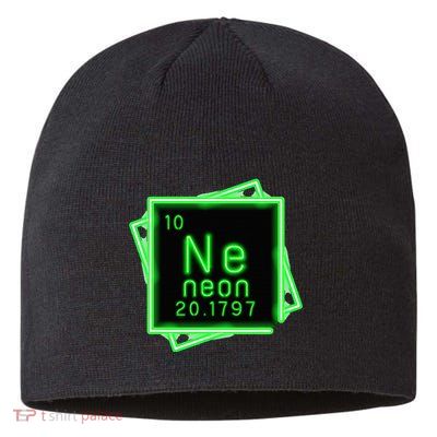 Neon Element Chemistry Periodic Table Science Nerd Sustainable Beanie
