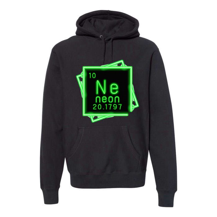 Neon Element Chemistry Periodic Table Science Nerd Premium Hoodie