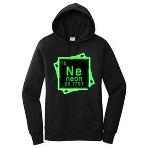 Neon Element Chemistry Periodic Table Science Nerd Women's Pullover Hoodie