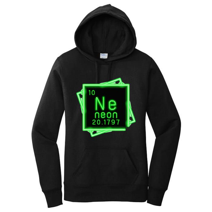 Neon Element Chemistry Periodic Table Science Nerd Women's Pullover Hoodie