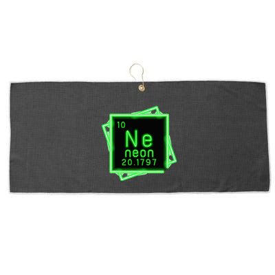 Neon Element Chemistry Periodic Table Science Nerd Large Microfiber Waffle Golf Towel