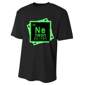 Neon Element Chemistry Periodic Table Science Nerd Performance Sprint T-Shirt