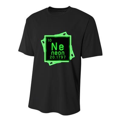 Neon Element Chemistry Periodic Table Science Nerd Youth Performance Sprint T-Shirt