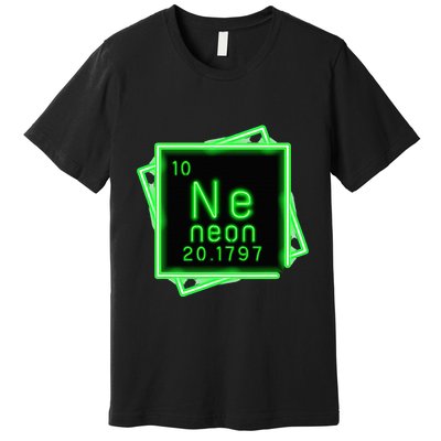 Neon Element Chemistry Periodic Table Science Nerd Premium T-Shirt