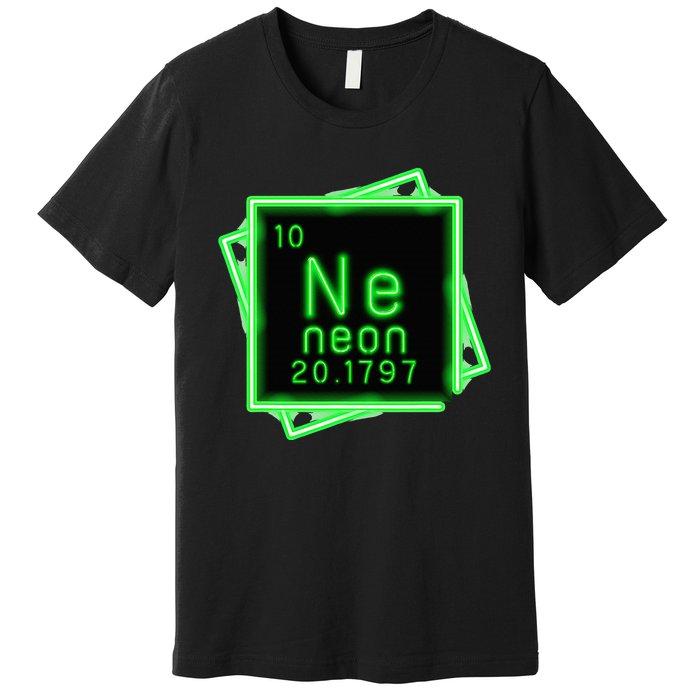 Neon Element Chemistry Periodic Table Science Nerd Premium T-Shirt