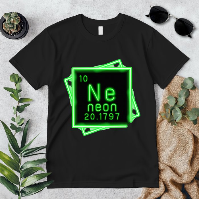 Neon Element Chemistry Periodic Table Science Nerd Premium T-Shirt