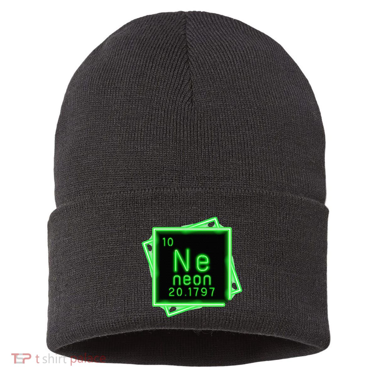 Neon Element Chemistry Periodic Table Science Nerd Sustainable Knit Beanie