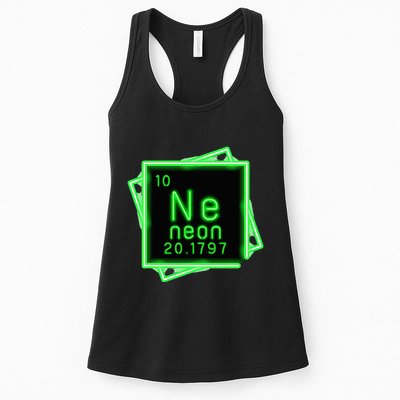 Neon Element Chemistry Periodic Table Science Nerd Womens Tank Top