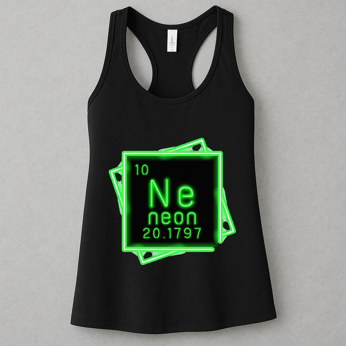 Neon Element Chemistry Periodic Table Science Nerd Womens Tank Top