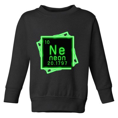 Neon Element Chemistry Periodic Table Science Nerd Toddler Sweatshirt
