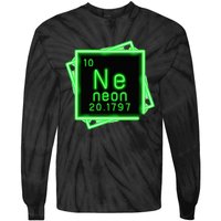 Neon Element Chemistry Periodic Table Science Nerd Tie-Dye Long Sleeve Shirt