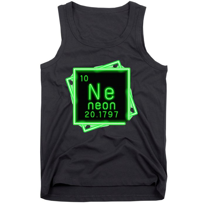 Neon Element Chemistry Periodic Table Science Nerd Tank Top