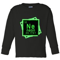 Neon Element Chemistry Periodic Table Science Nerd Toddler Long Sleeve Shirt