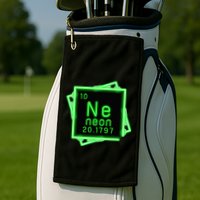 Neon Element Chemistry Periodic Table Science Nerd Golf Towel
