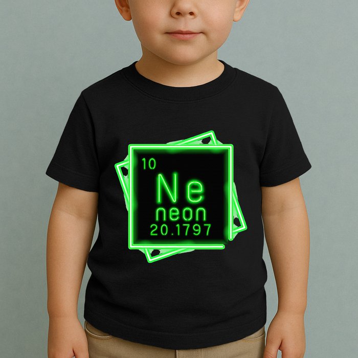 Neon Element Chemistry Periodic Table Science Nerd Toddler T-Shirt