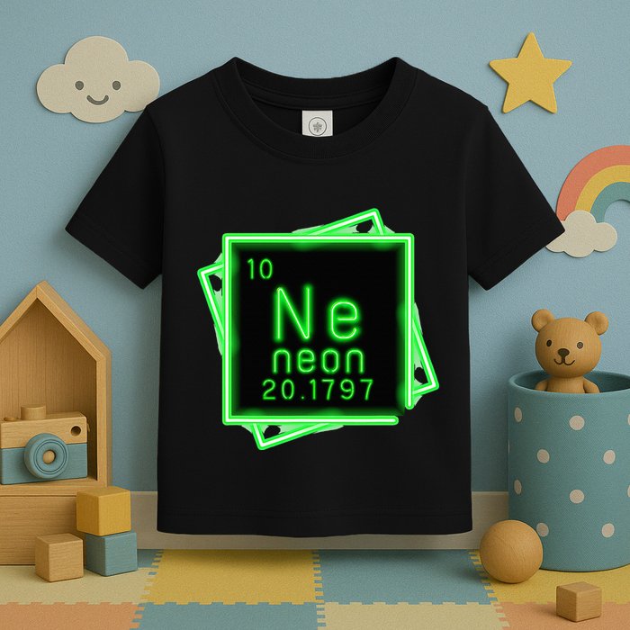 Neon Element Chemistry Periodic Table Science Nerd Toddler T-Shirt
