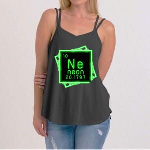 Neon Element Chemistry Periodic Table Science Nerd Women's Strappy Tank