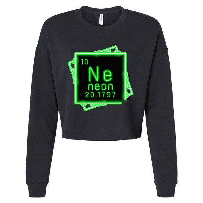 Neon Element Chemistry Periodic Table Science Nerd Cropped Pullover Crew