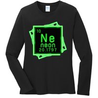 Neon Element Chemistry Periodic Table Science Nerd Ladies Long Sleeve Shirt