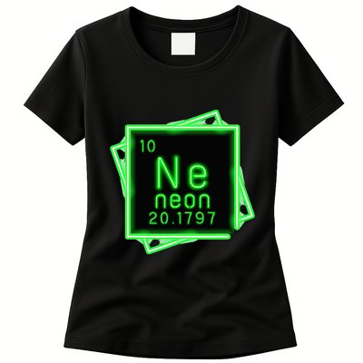 Neon Element Chemistry Periodic Table Science Nerd Womens T-Shirt