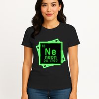 Neon Element Chemistry Periodic Table Science Nerd Womens T-Shirt