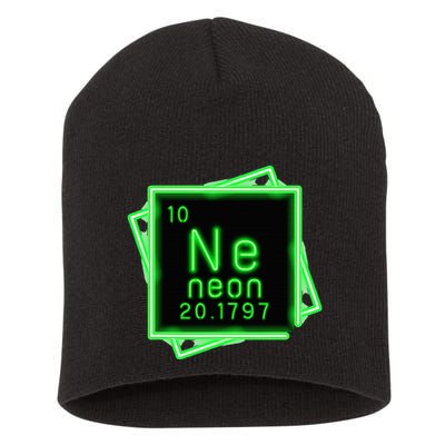 Neon Element Chemistry Periodic Table Science Nerd Short Acrylic Beanie