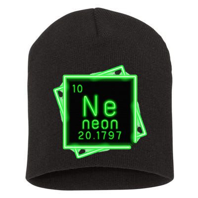 Neon Element Chemistry Periodic Table Science Nerd Short Acrylic Beanie