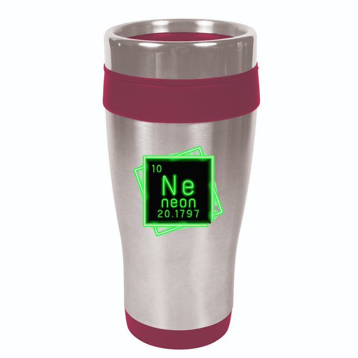 Neon Element Chemistry Periodic Table Science Nerd 16oz Travel Tumbler