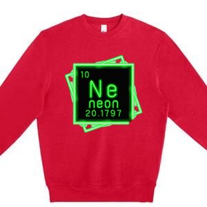 Neon Element Chemistry Periodic Table Science Nerd Premium Crewneck Sweatshirt