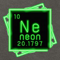 Neon Element Chemistry Periodic Table Science Nerd Cotton Canvas Backpack