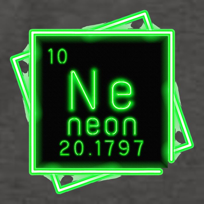 Neon Element Chemistry Periodic Table Science Nerd Vector Backpack