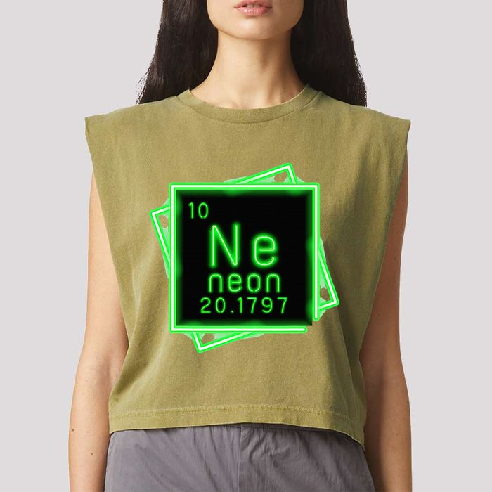 Neon Element Chemistry Periodic Table Science Nerd Garment-Dyed Women's Muscle Tee