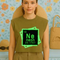 Neon Element Chemistry Periodic Table Science Nerd Garment-Dyed Women's Muscle Tee