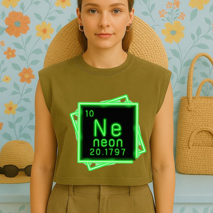Neon Element Chemistry Periodic Table Science Nerd Garment-Dyed Women's Muscle Tee