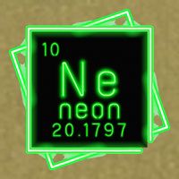 Neon Element Chemistry Periodic Table Science Nerd Garment-Dyed Women's Muscle Tee
