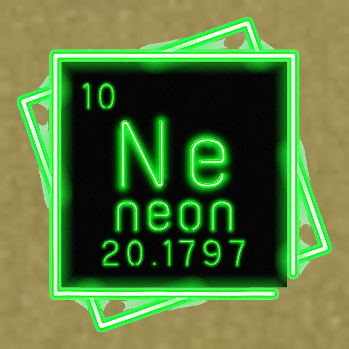 Neon Element Chemistry Periodic Table Science Nerd Garment-Dyed Women's Muscle Tee