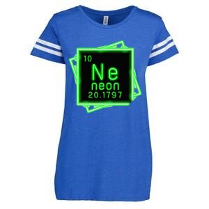 Neon Element Chemistry Periodic Table Science Nerd Enza Ladies Jersey Football T-Shirt