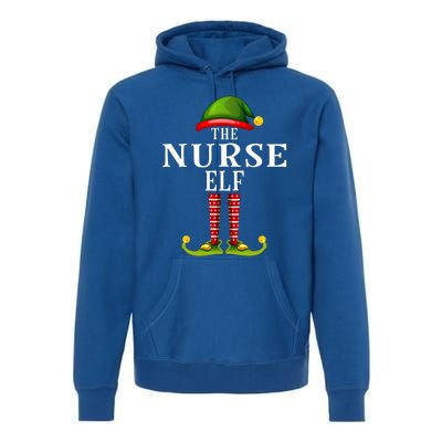 Nurse Elf Christmas Matching Family Group Pjs Cute Gift Premium Hoodie