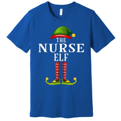 Nurse Elf Christmas Matching Family Group Pjs Cute Gift Premium T-Shirt