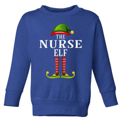 Nurse Elf Christmas Matching Family Group Pjs Cute Gift Toddler Sweatshirt