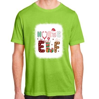 Nurse Elf Christmas Stethoscope Nurses Xmas Pajamas Gift Adult ChromaSoft Performance T-Shirt